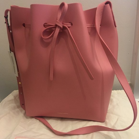 NWT MANSUR GAVRIEL Large Pink Leather Bucket Bag - Picture 6 of 6